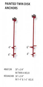 486012M 48364634M PAINTED TWIN DISK ANCHORS