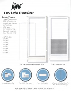 5600 SERIES STORM DOOR