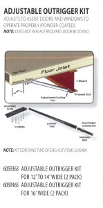 6059363 6059365 ADJUSTABLE OUTRIGGER KIT