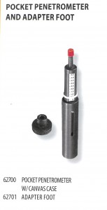 62700 62701 POCKET PENETROMETER AND ADAPTER FOOT