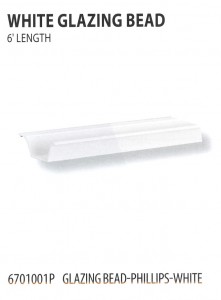 6701001P WHITE GLAZING BEAD