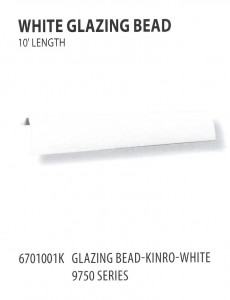 6707001K WHITE GLAZING BEAD