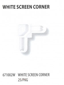 671002W WHITE SCREEN CORNER