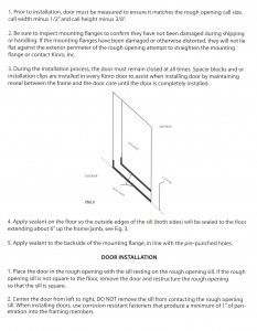 Door preparation and Installation