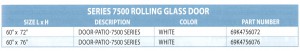 SERIES 7500 ROLLING GLASS DOOR 2