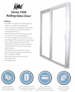 SERIES 7500 ROLLING GLASS DOOR