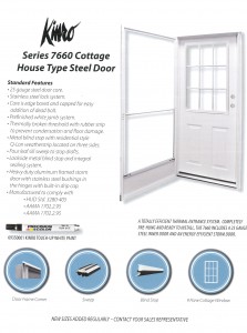 SERIES 7660 COTTAGE HOUSE TYPE STEEL DOOR