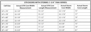 STR DOORS WITH STORMS