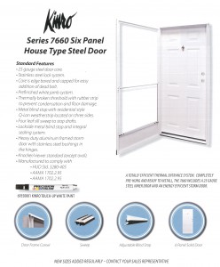 sERIES 7660 SIX PANEL HOUSE TYPE STEEL DOOR